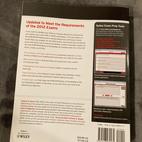 PHR/SPHR Professional in Human Resources Study Guide - Picture 2 of 3